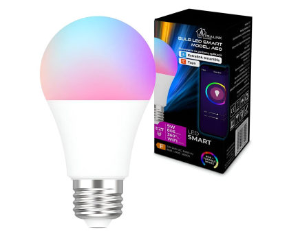 Inteligentne oświetlenie Extralink Żarówka SMARTLIFE LED E27 A60 2700-6500K WIFI 220-240V